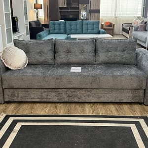 Canapea Venus extensibila cu lada de depozitare gri