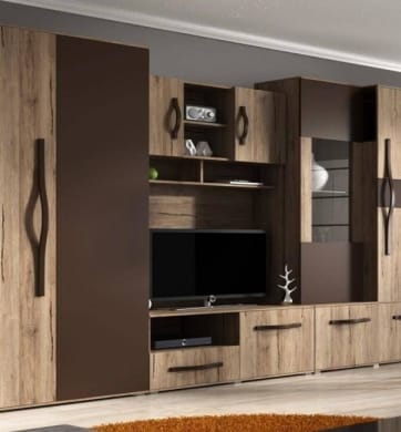 Living Modena/Biblioteca, 300 cm x 202 cm x 52 cm, san remo rustic
